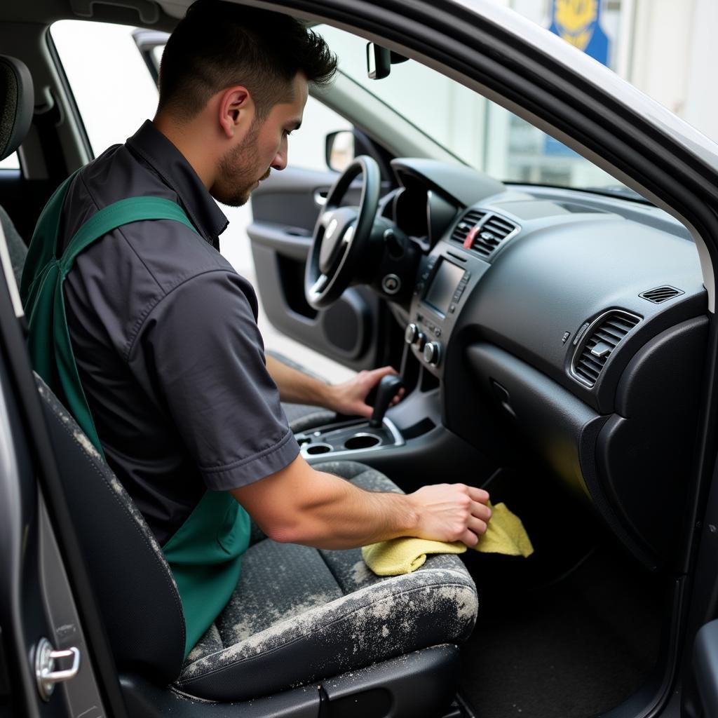 Car Detailer Cleaning Interior