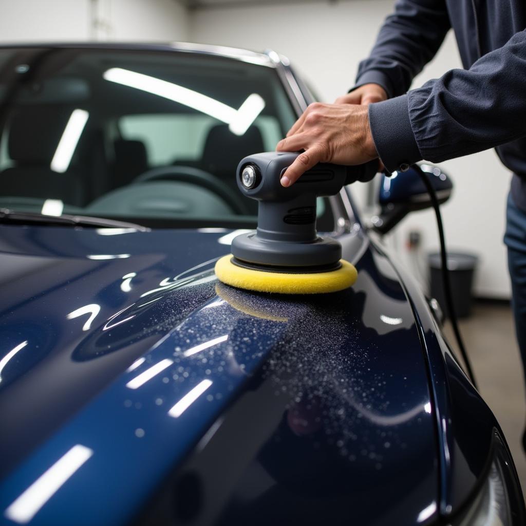 Car Detailer Polishing Paint