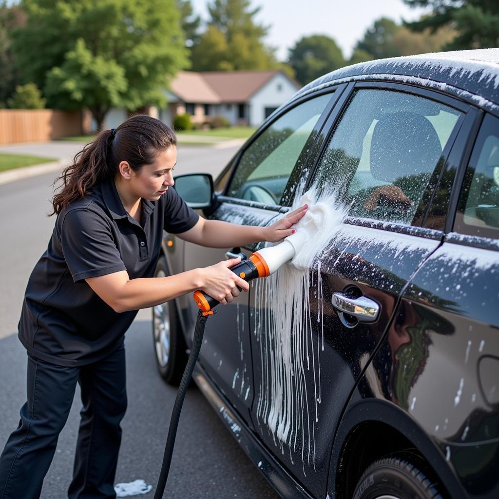 Exterior car wash in 02215