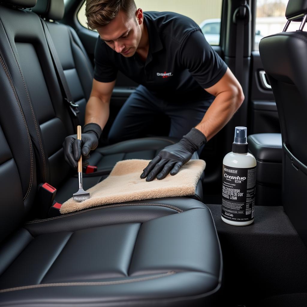 Leather Cleaning During Interior Car Detailing in Albany, NY