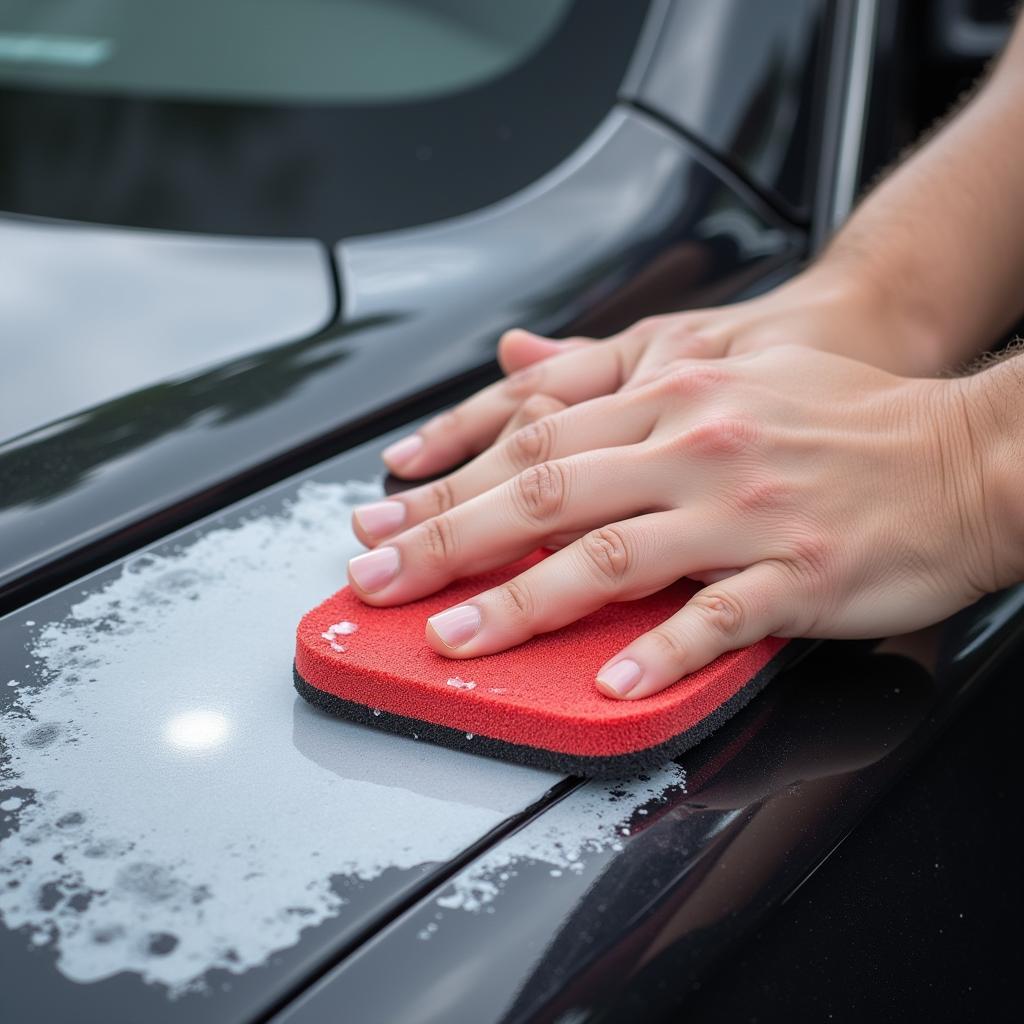 Applying Car Wax for Stain Protection