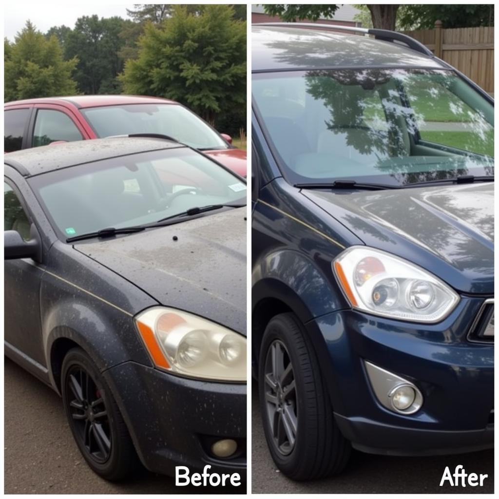 Before and After Car Detailing in Canada