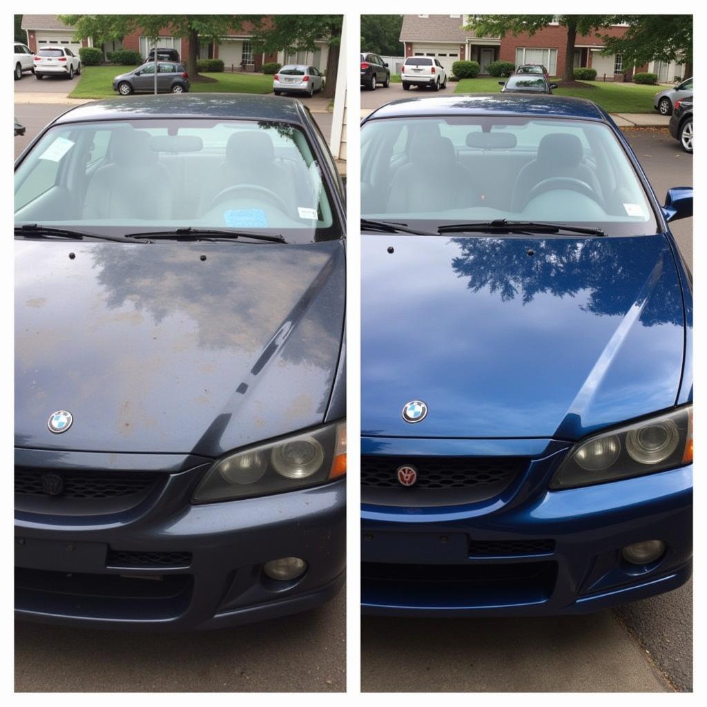 Car Detailing Before and After: A Side-by-Side Comparison of a Dirty and Clean Car