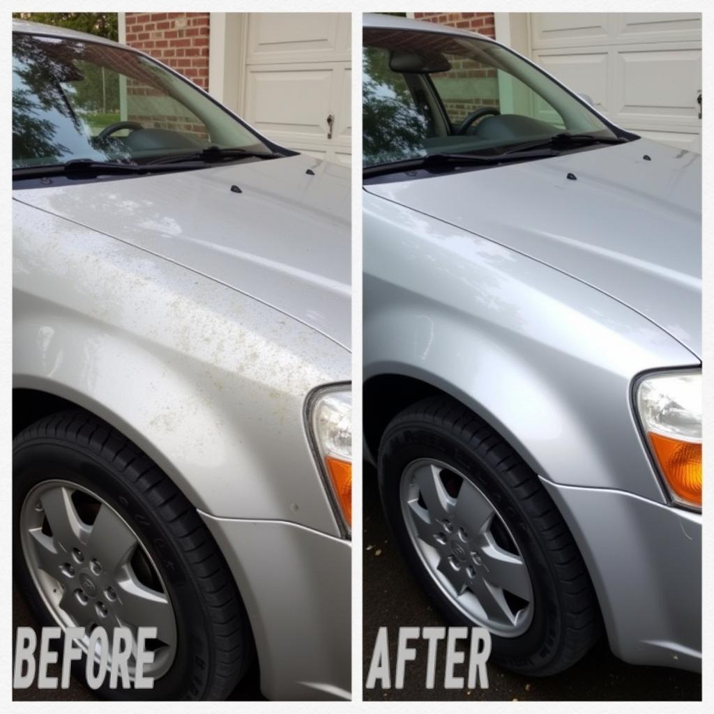 Before and After Car Detailing