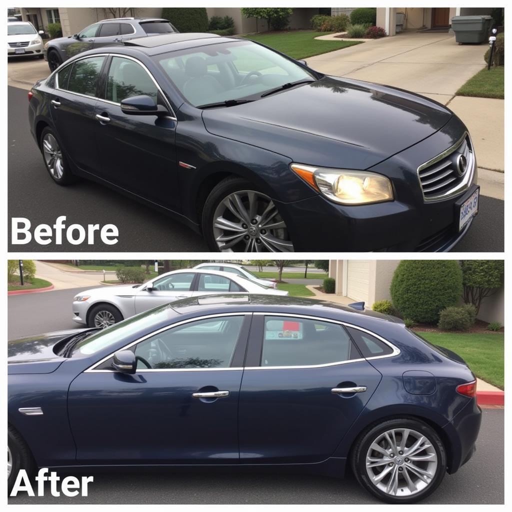 Car Detailing Before and After Transformation