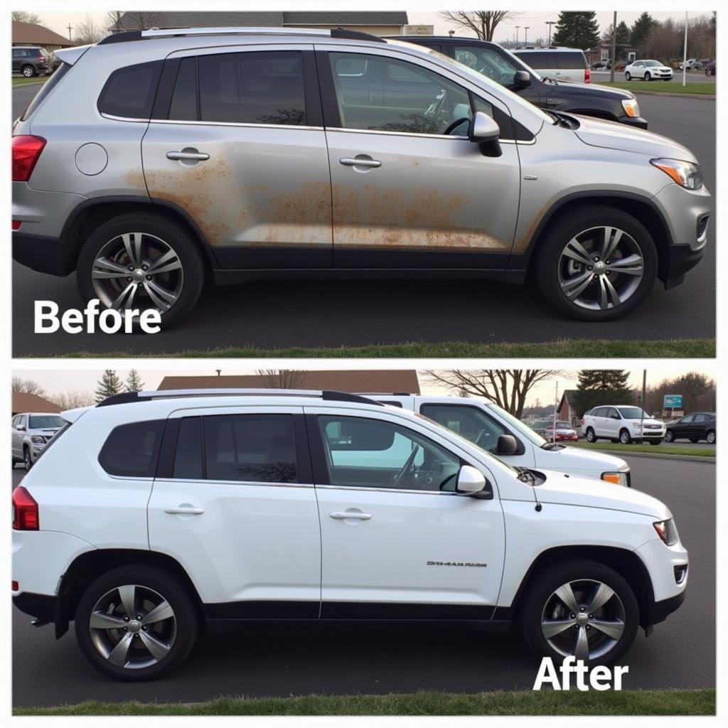 Car Detailing Before and After Transformation