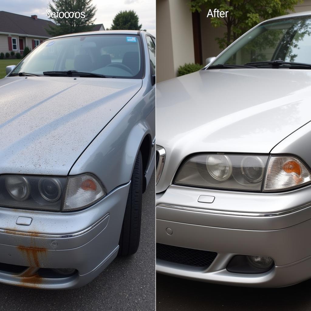 Car Detailing Before and After Comparison