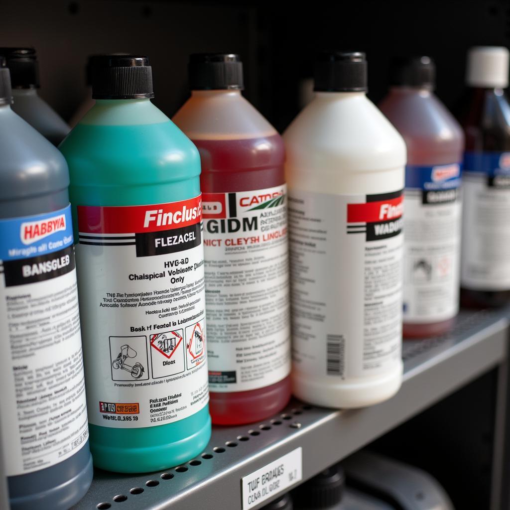 Organized Car Detailing Bottles with Labels