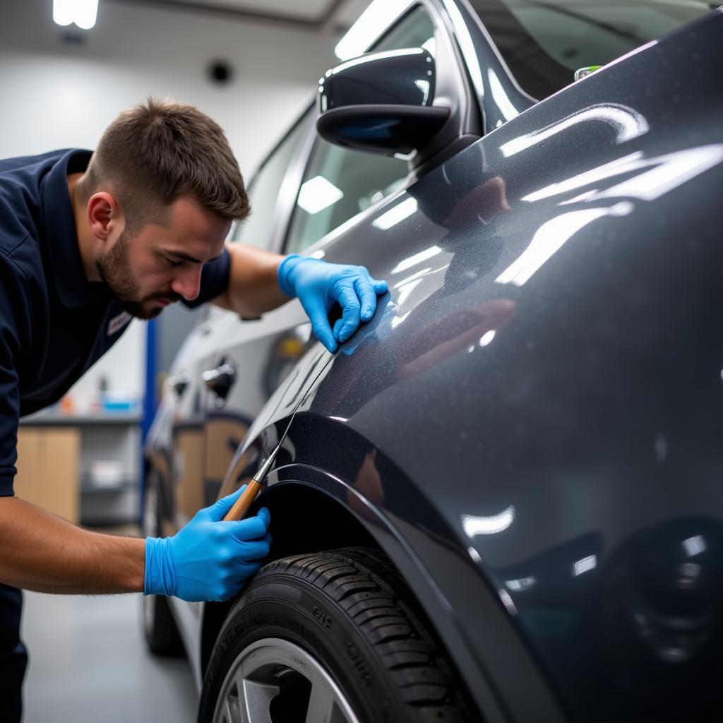 Applying ceramic coating in Boulder City