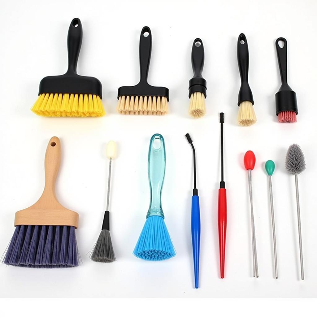 Assortment of Car Detailing Brushes and Applicators