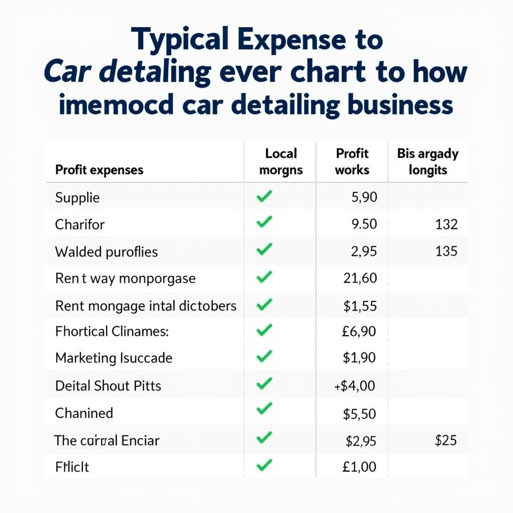 Car Detailing Business Expenses Breakdown