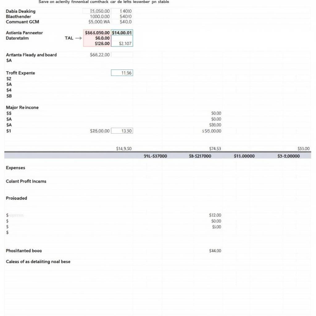 Example financial spreadsheet for a car detailing business