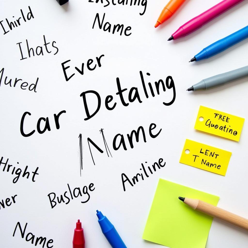 Car Detailing Business Name Ideas Brainstorming Session