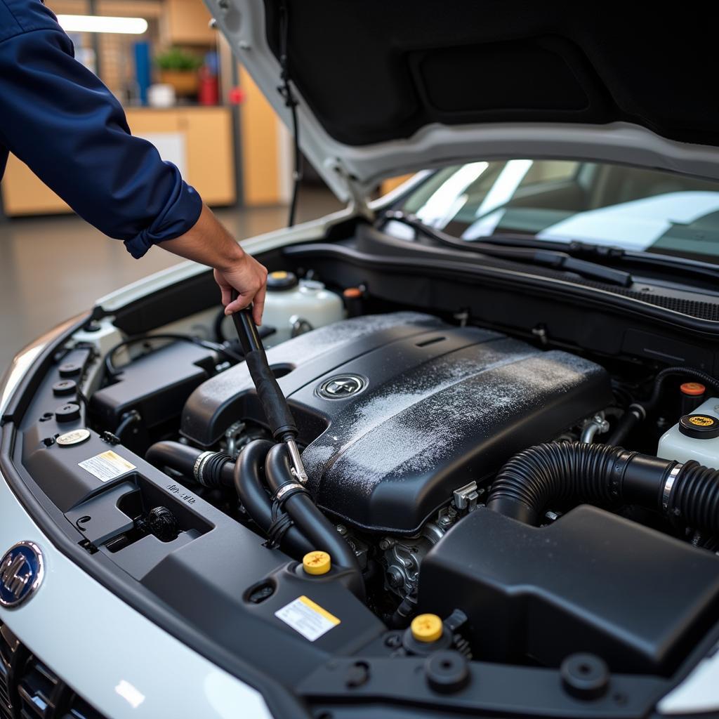 Car detailing engine cleaning in Champaign