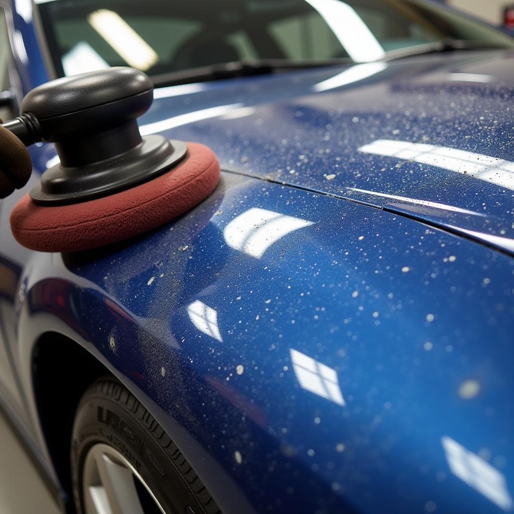 Paint correction process in Chandler car detailing