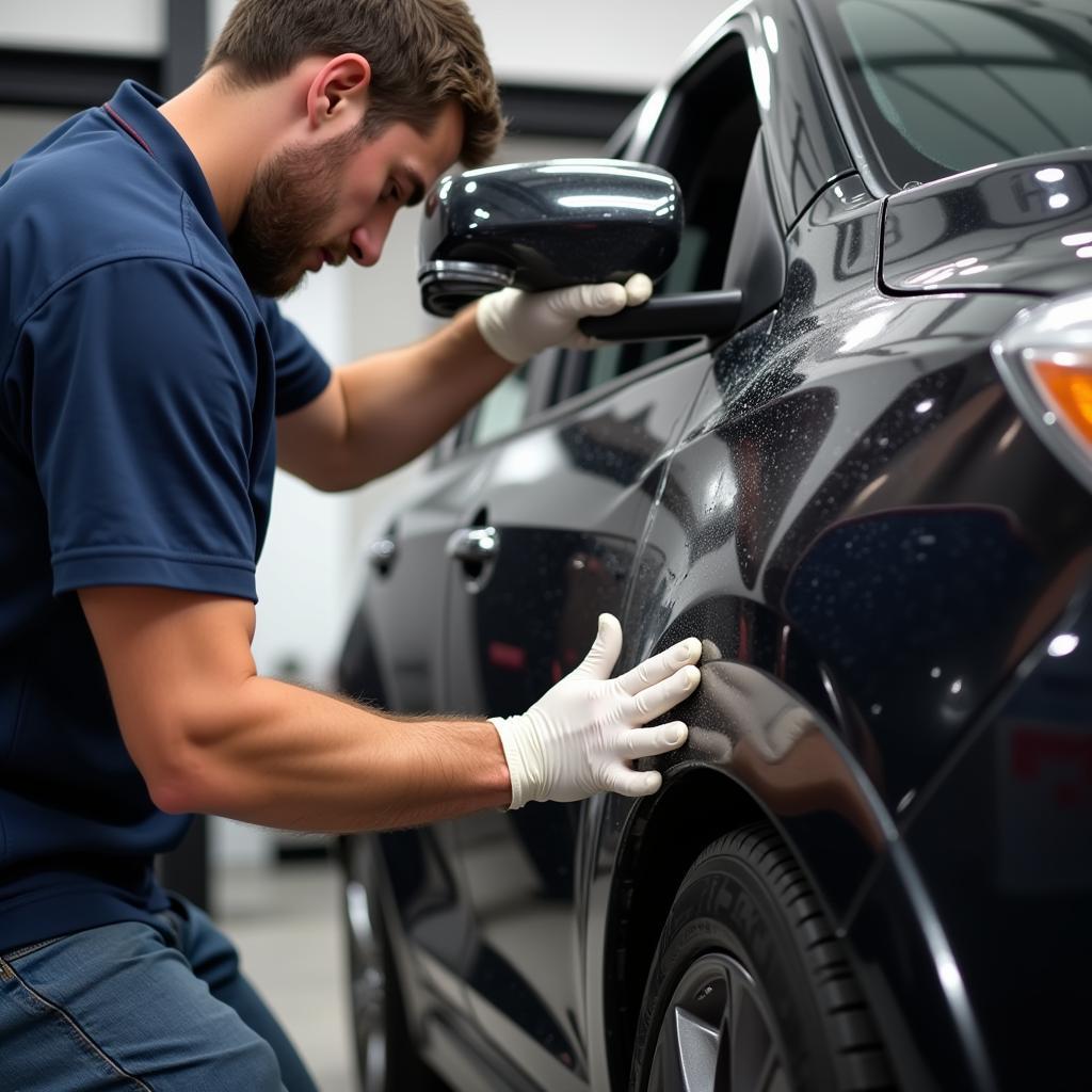 Applying Ceramic Coating in Chittenango Car Detailing