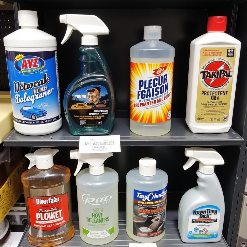 Assortment of Car Detailing Cleaning Products