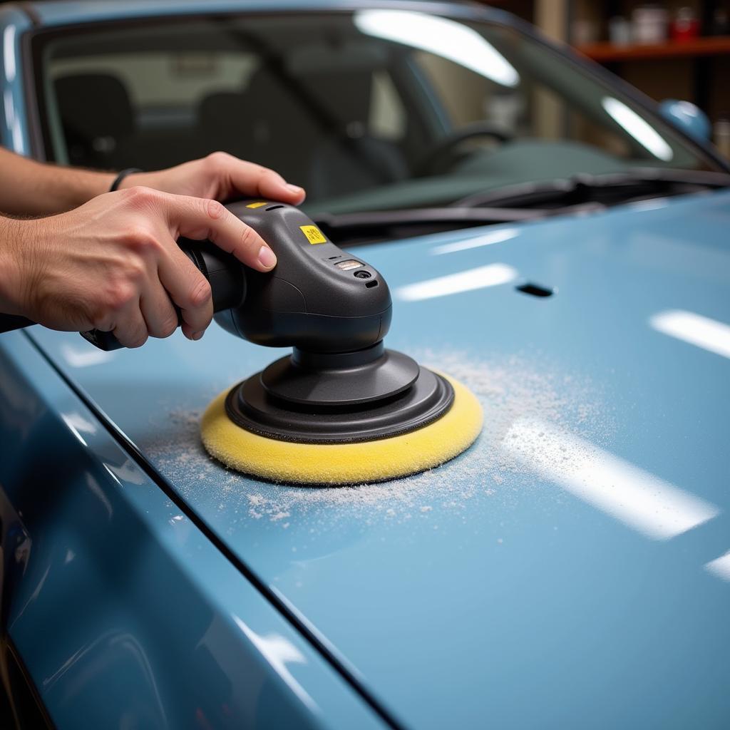 Polishing a Car for a Mirror-Like Finish