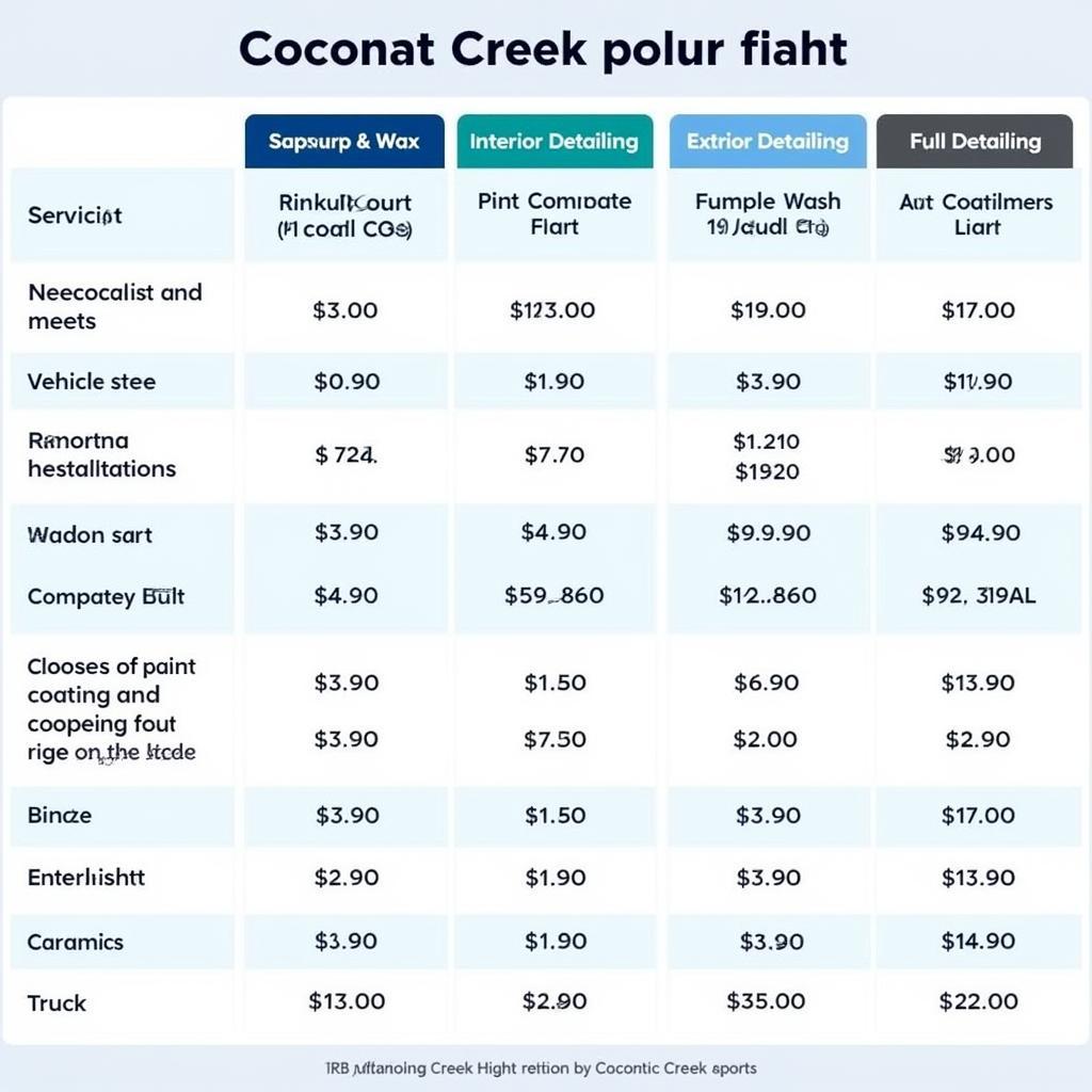 Car Detailing Coconut Creek Price Comparison