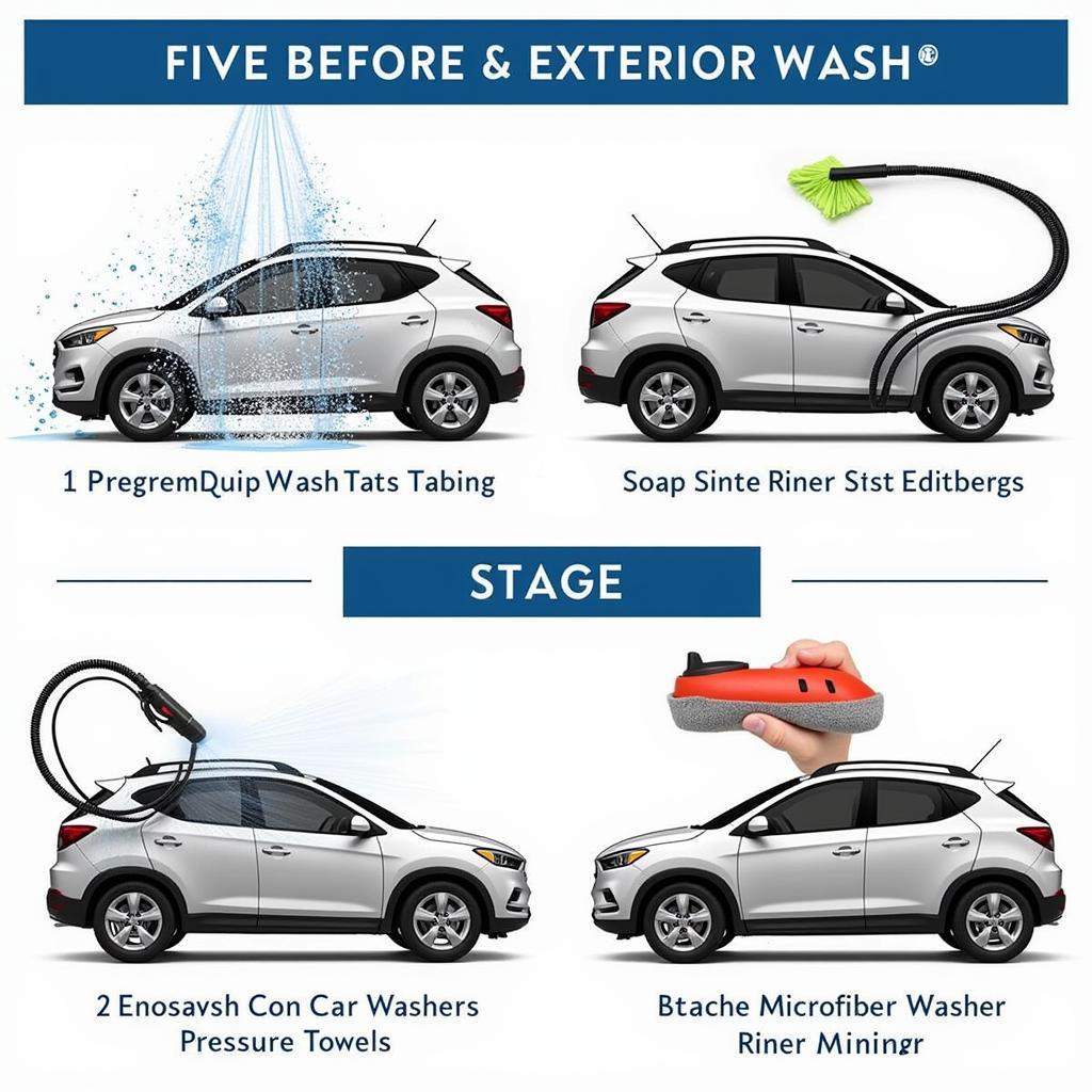 Exterior car wash detailing process in Cromwell, CT