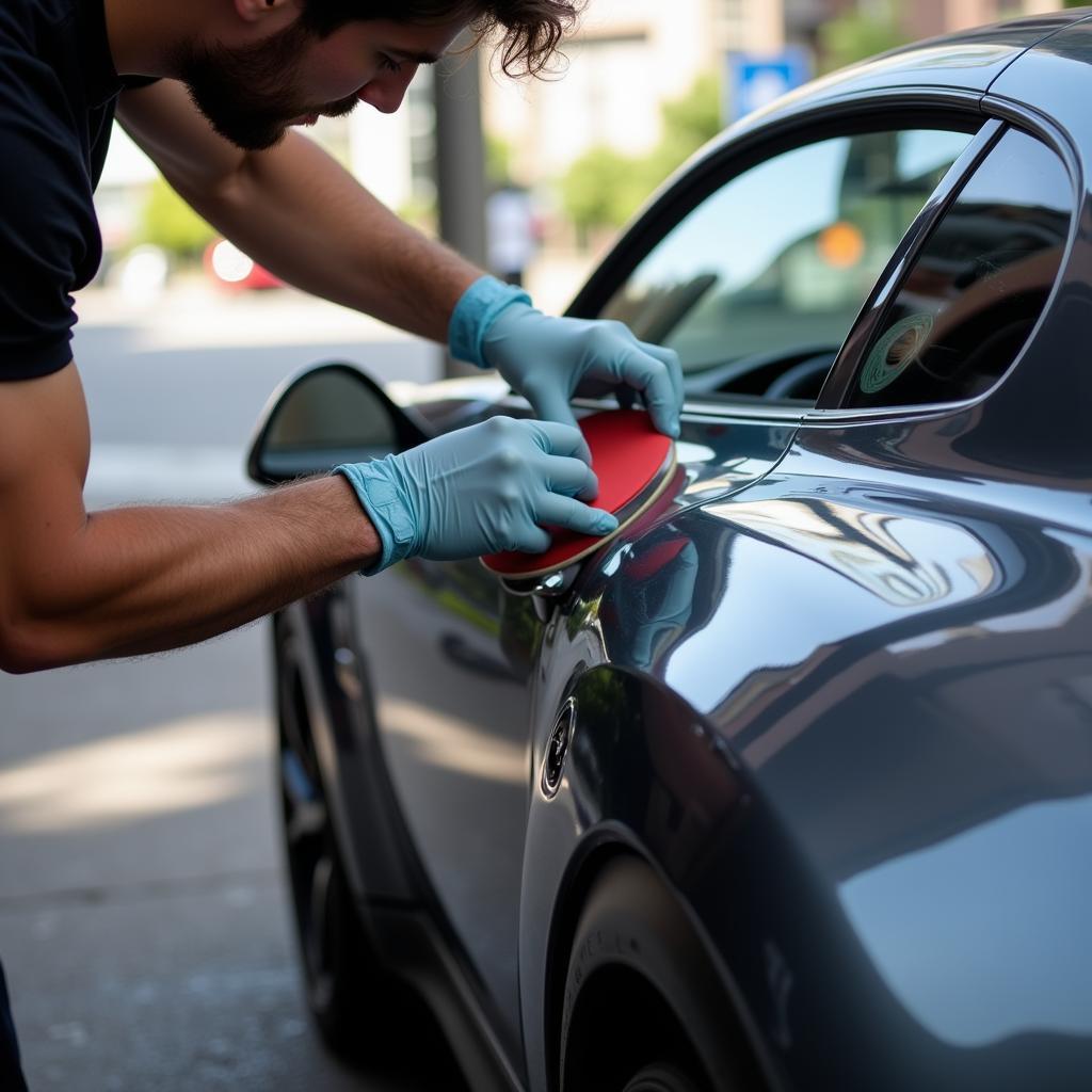 Ceramic coating application in downtown Ottawa