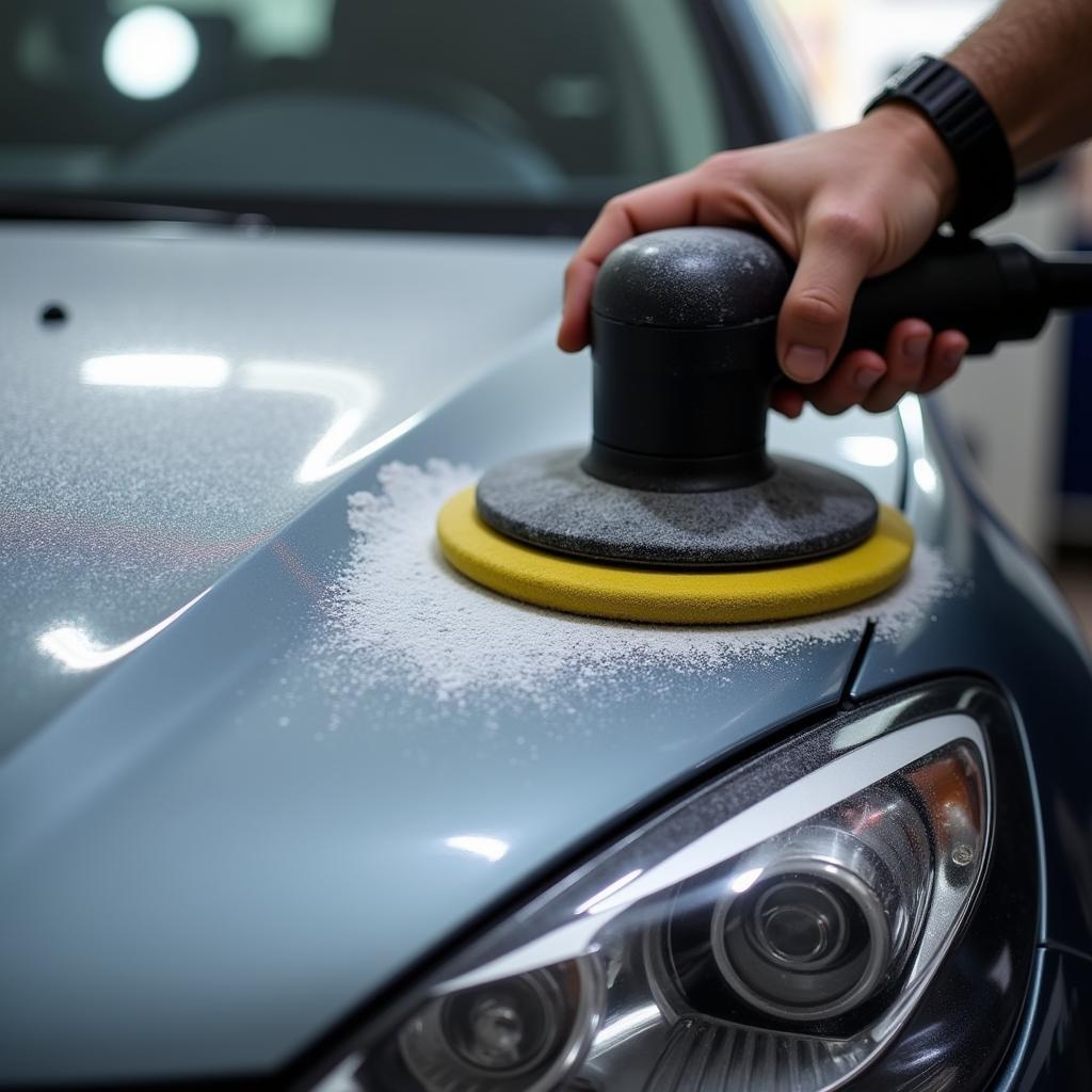 Paint Correction Process on a Car in Edmonton South