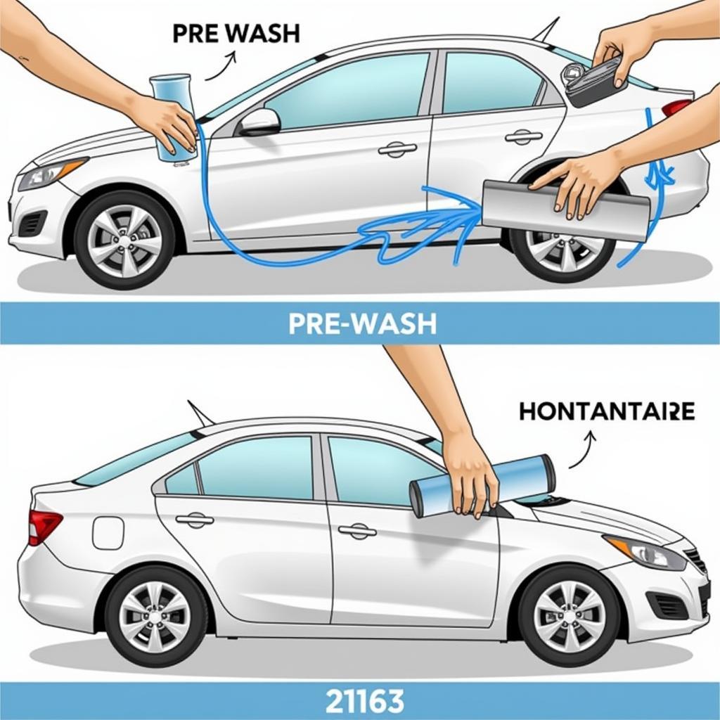 Exterior car wash detailing process in 21163