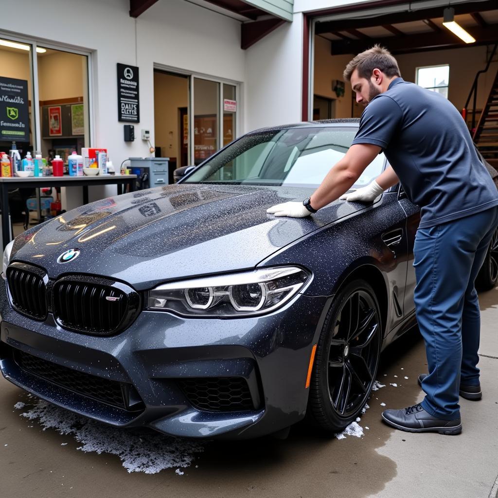 Exterior car wash and detailing in Flint, Michigan