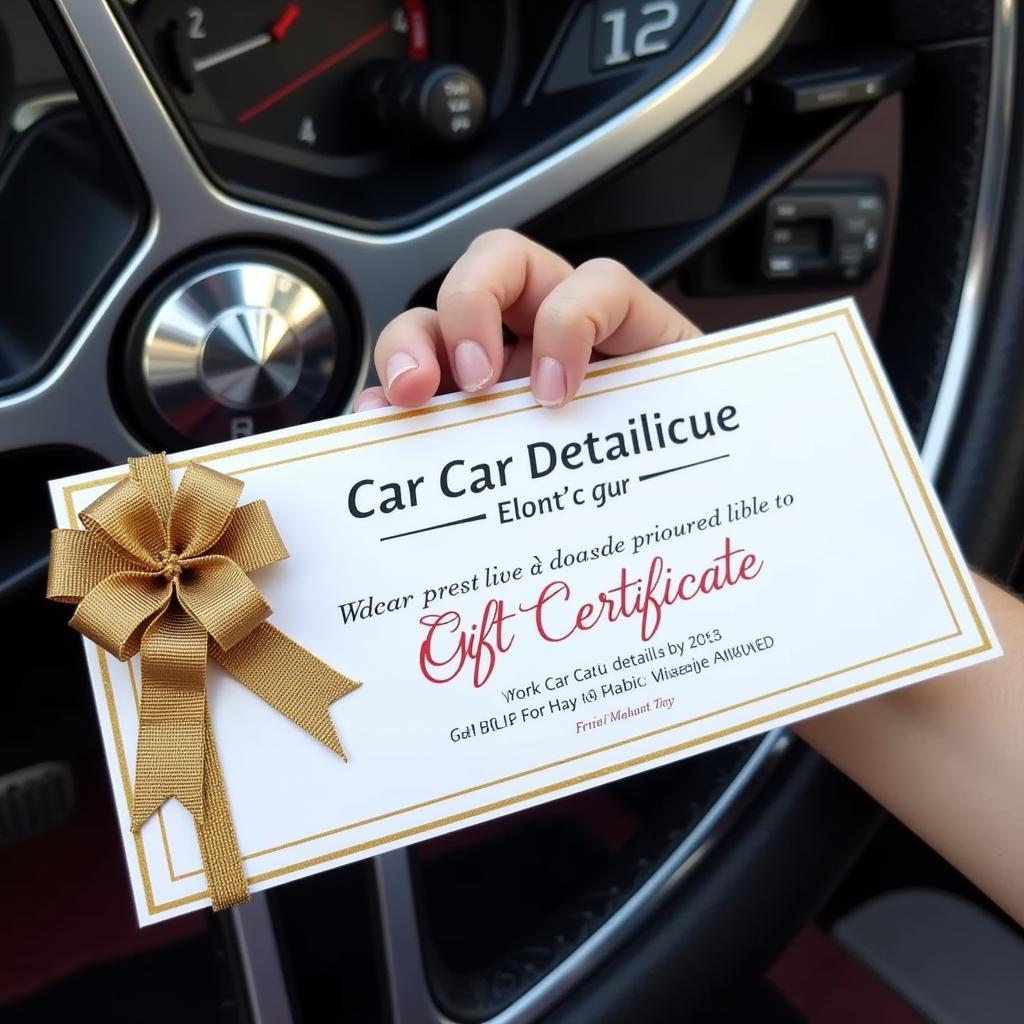 Car Detailing Gift Certificate