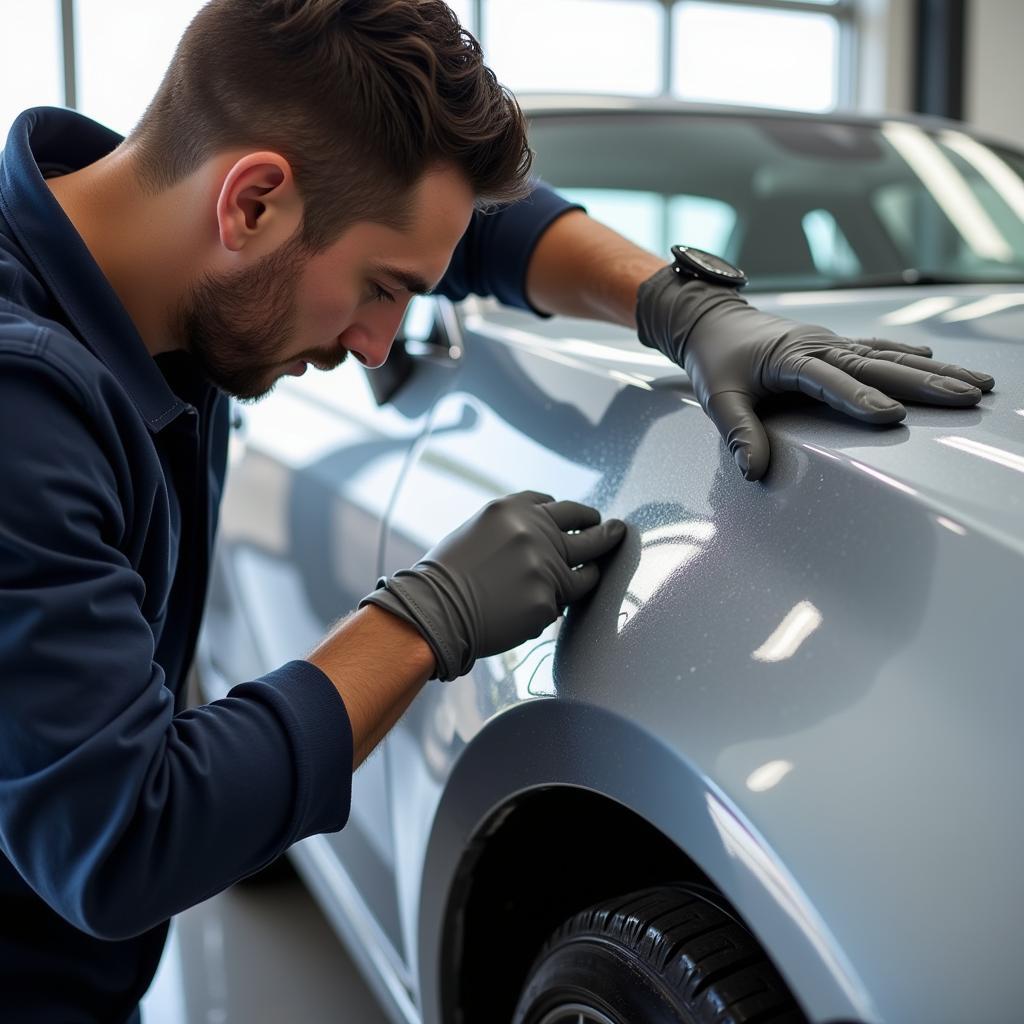 Applying Car Detailing Glass Coating