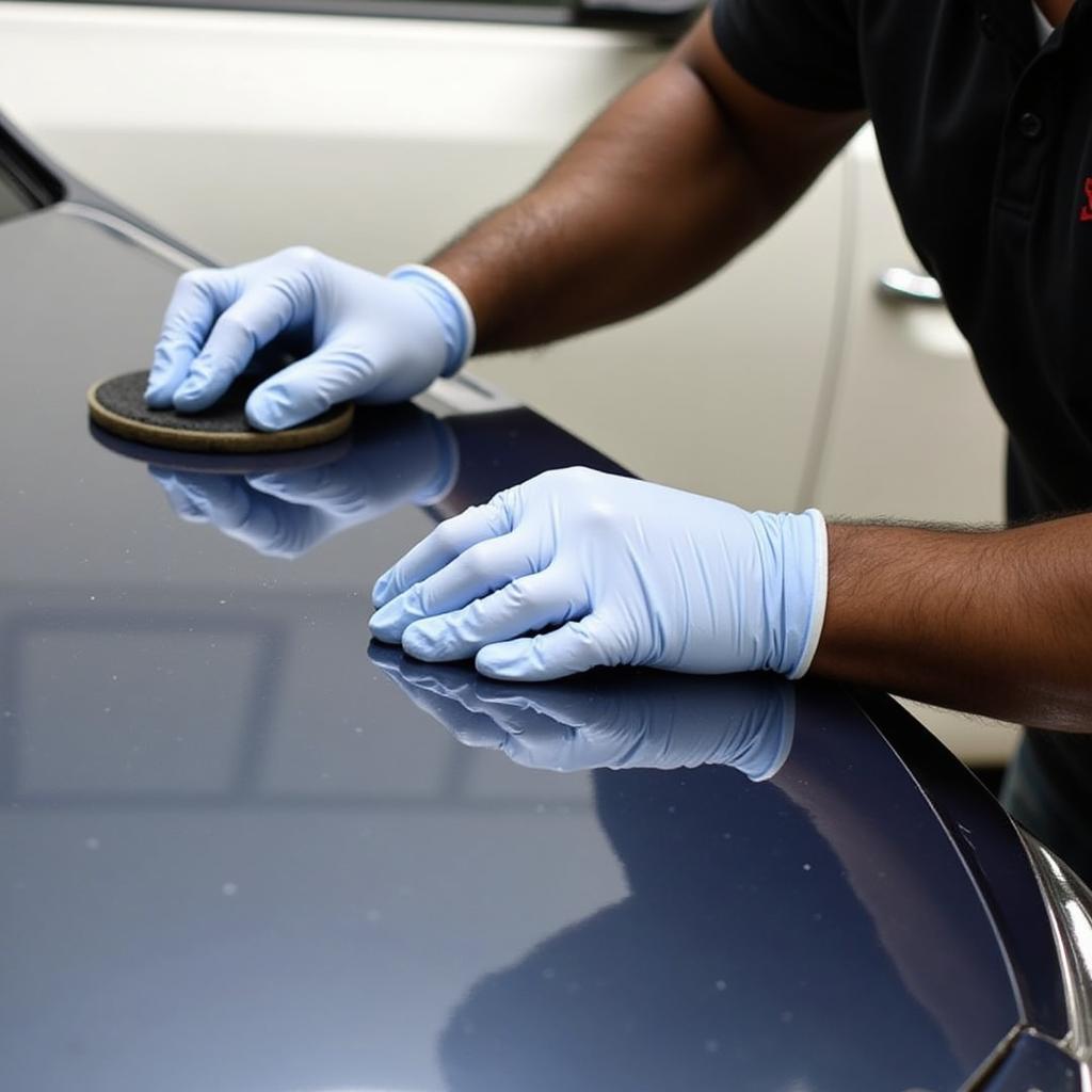 Applying Ceramic Coating to a Car in Hallam