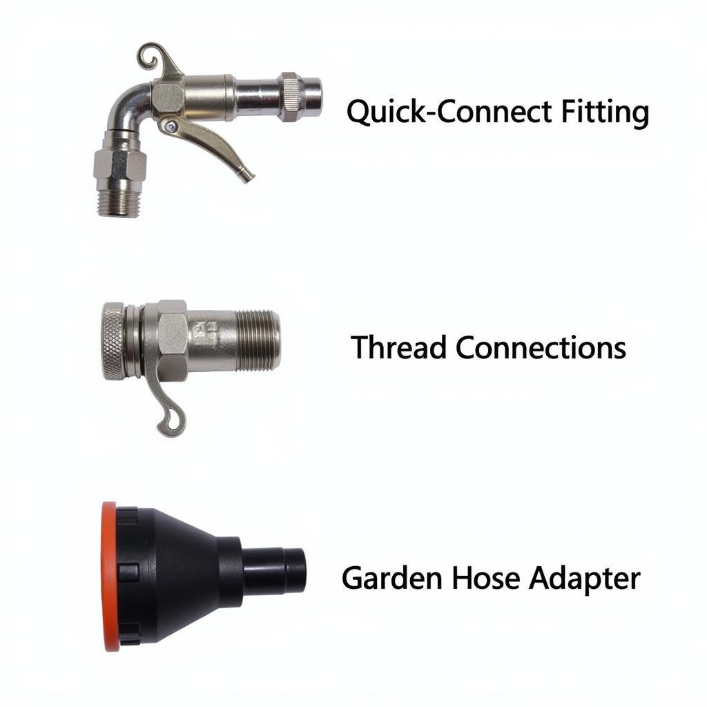 Various Car Detailing Hose Connection Types