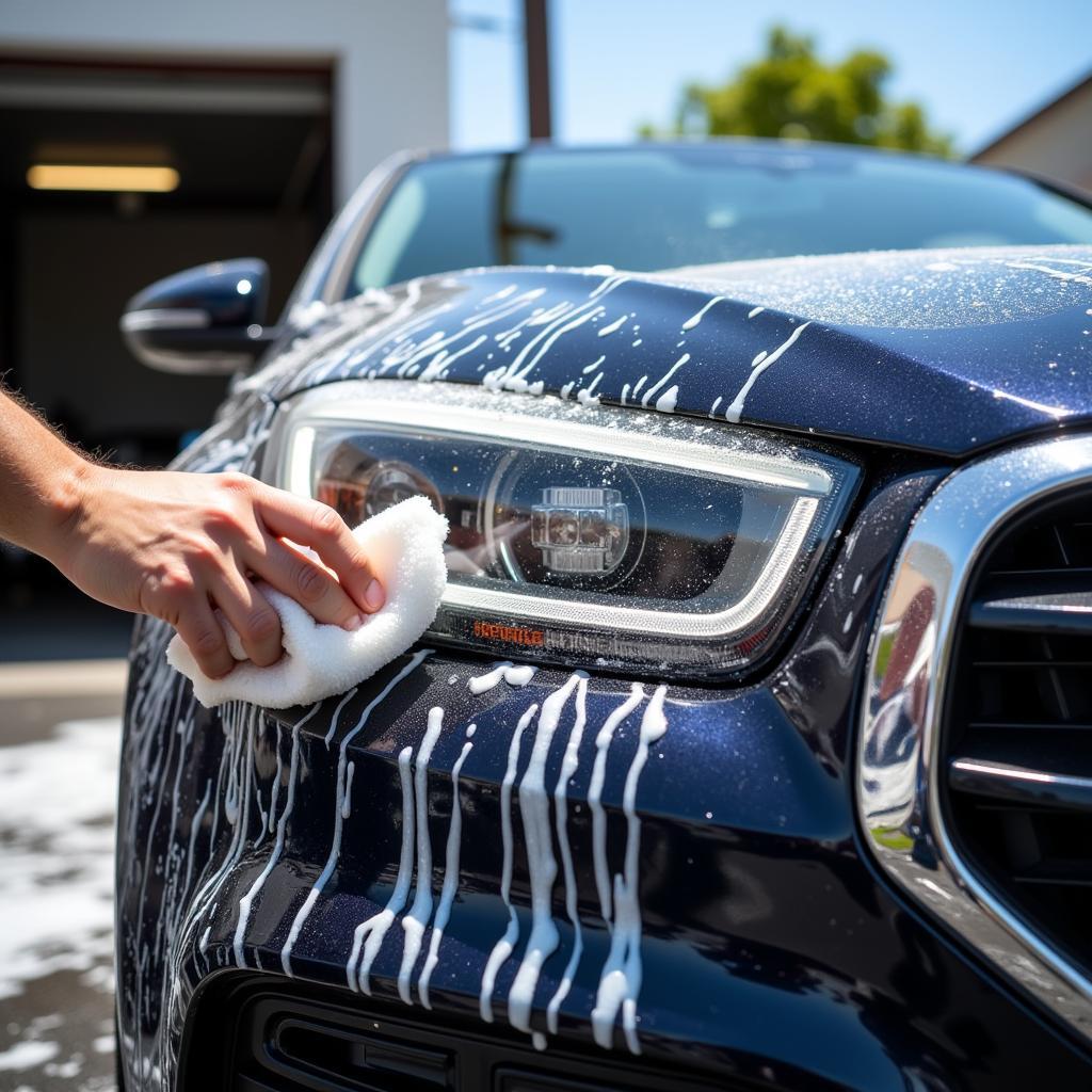 Exterior car wash in Inglewood CA