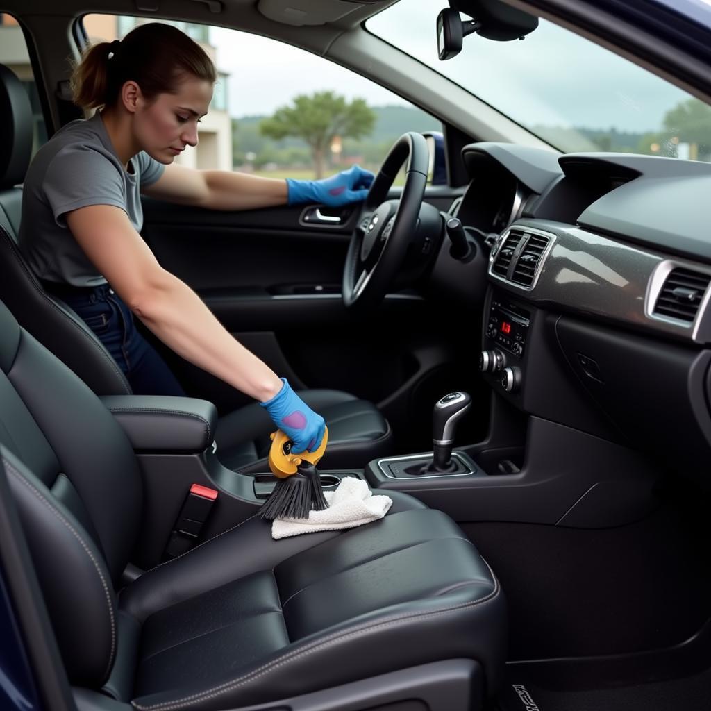 Detailed Interior Cleaning of a Vehicle