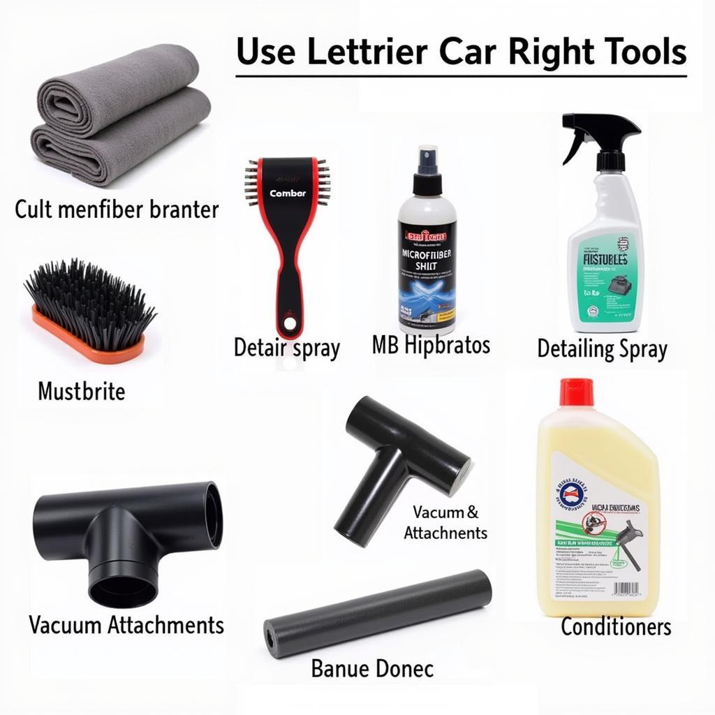 Car Detailing Interior Cleaning Tools