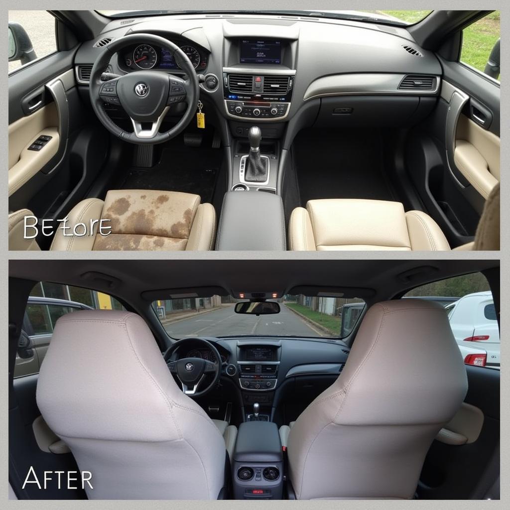 Car Detailing Interior Revitalization Before & After