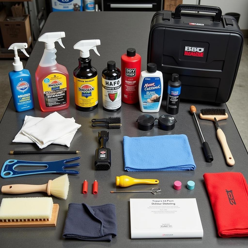 Car Detailing Kit Essentials Displayed