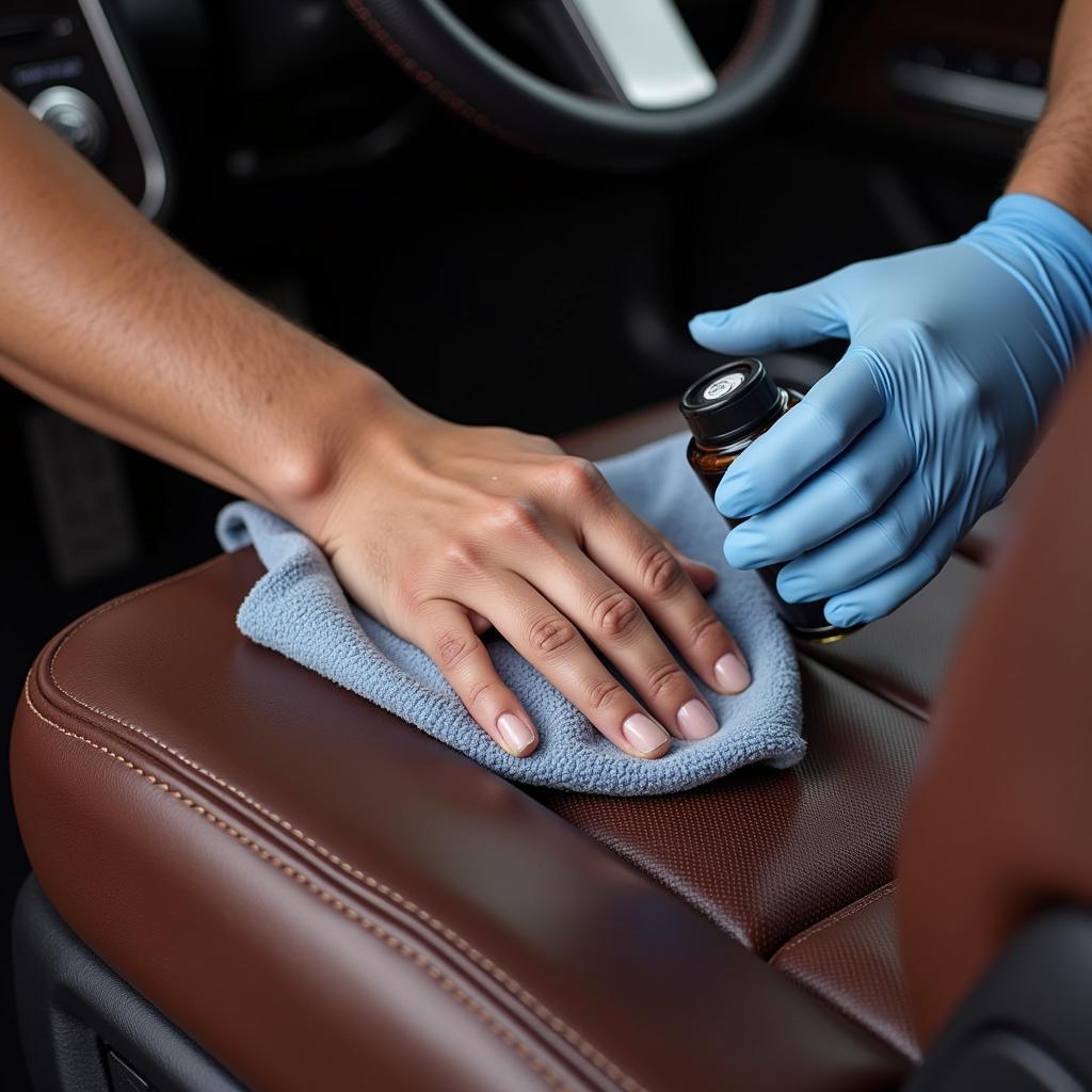 Leather Cleaning Process in Car Detailing