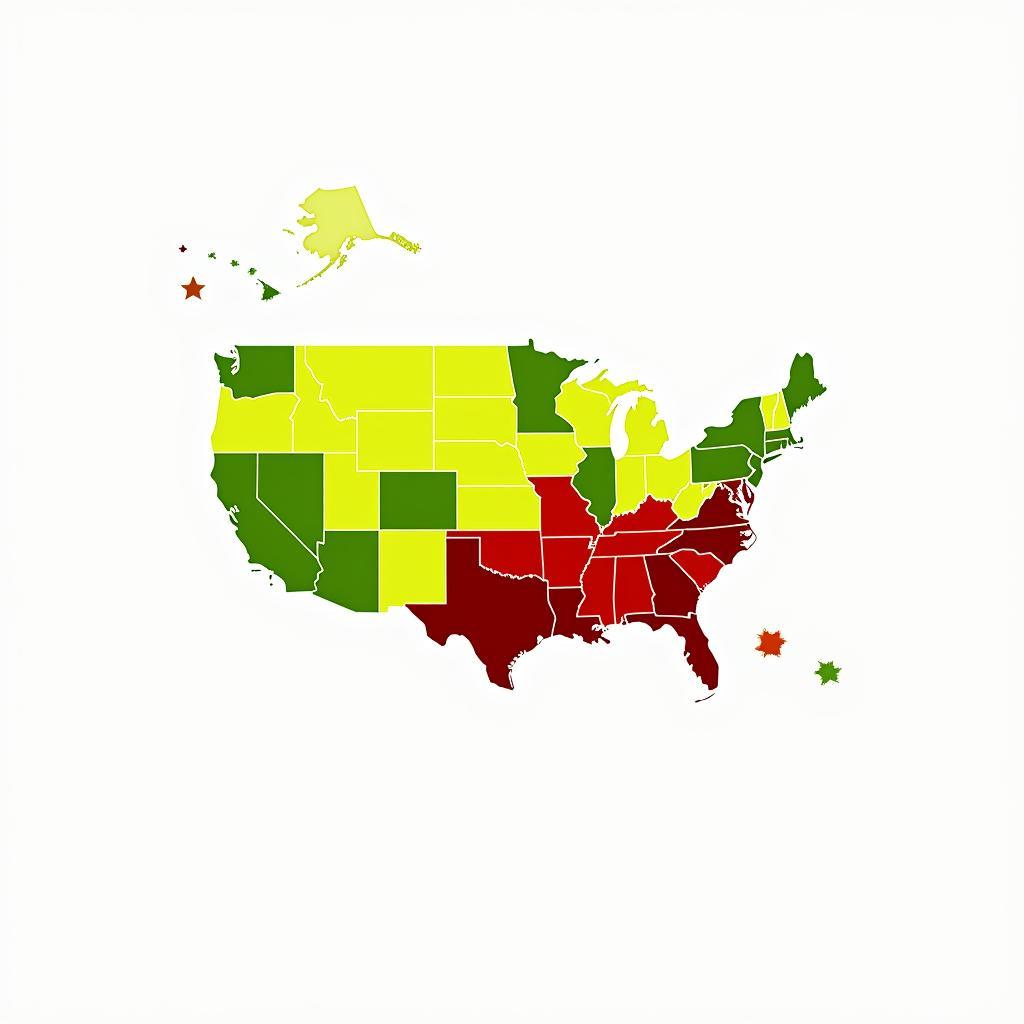 Car Detailing License Requirements: A map highlighting different licensing requirements across various states.