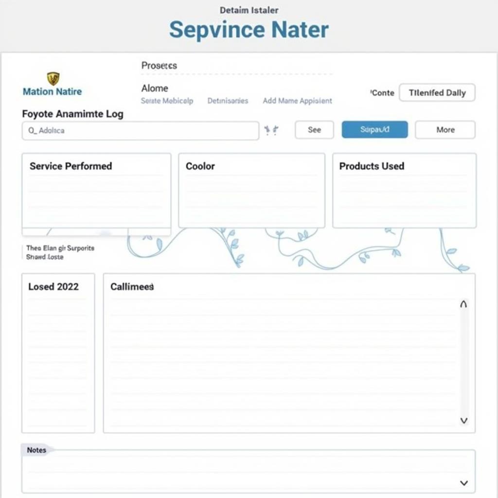 Example of a Detailed Car Detailing Log