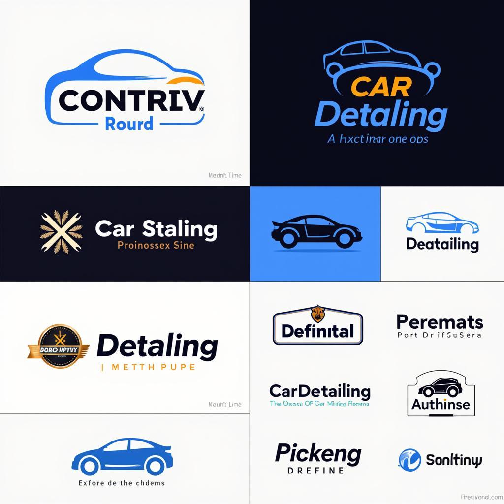 Modern and Professional Car Detailing Logo Design Concepts