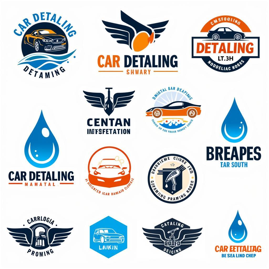 Examples of Car Detailing Company Logos