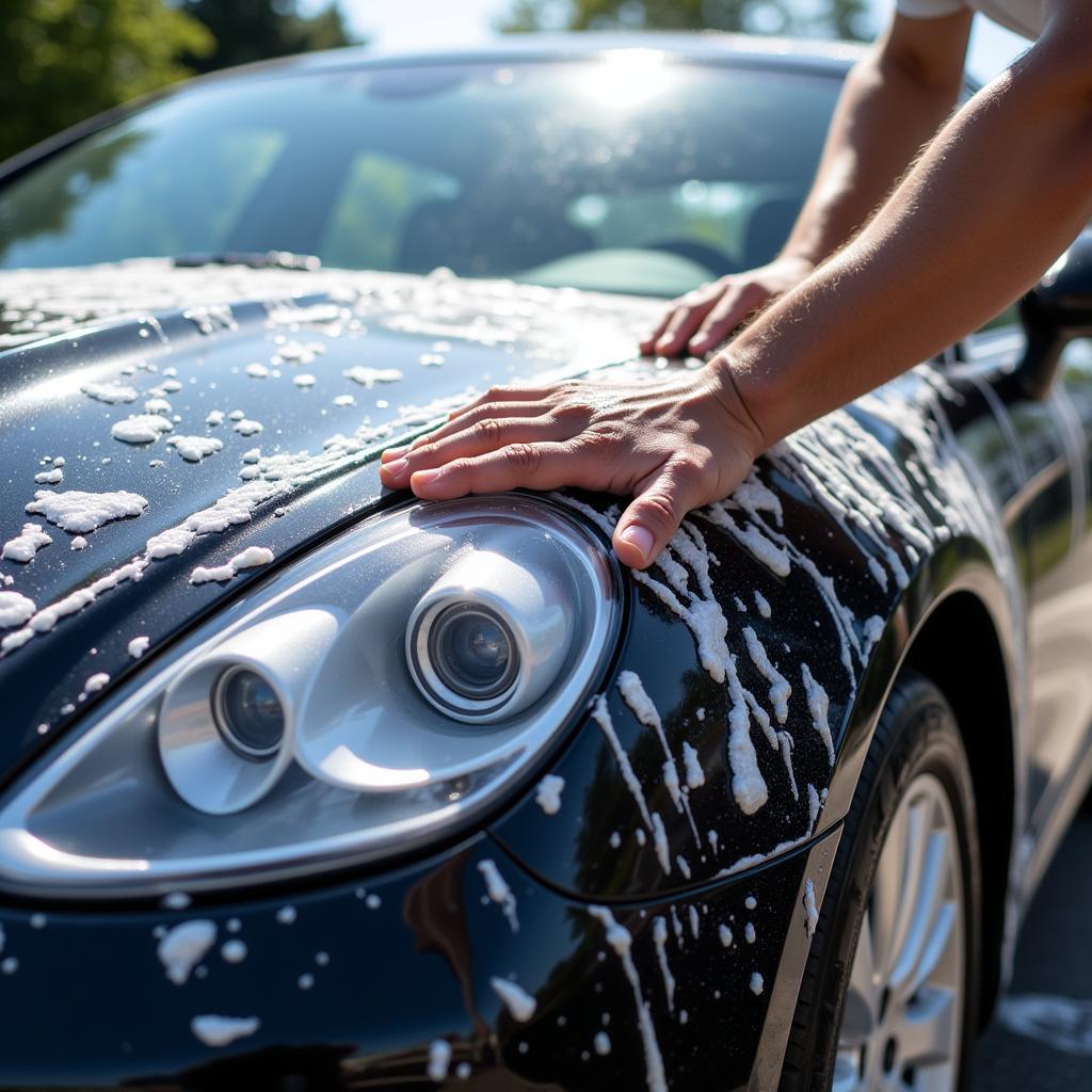 Professional car detailing exterior wash in London, Ontario