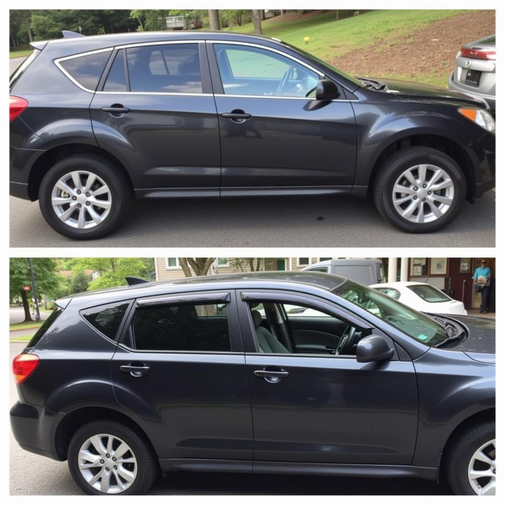 Before and after car detailing in Mahopac NY