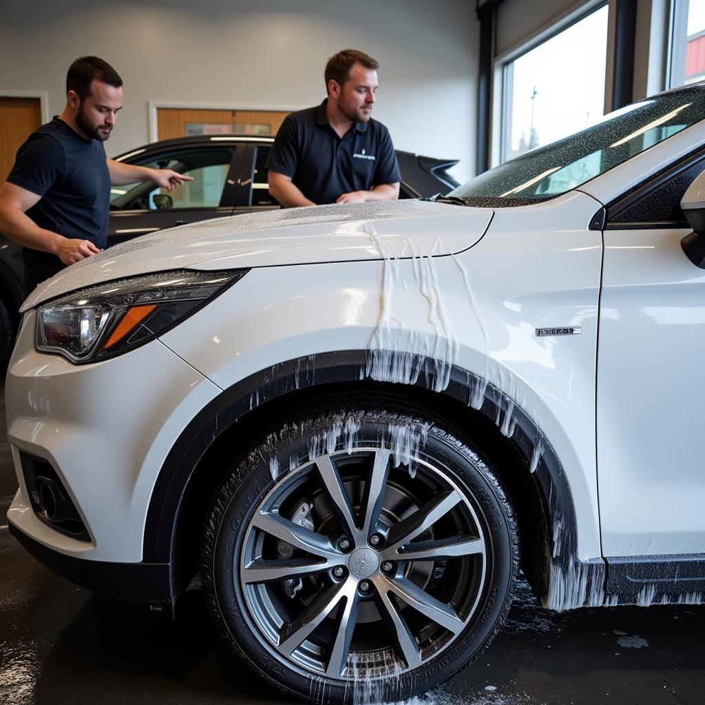 Exterior car wash in Milwaukie, Oregon