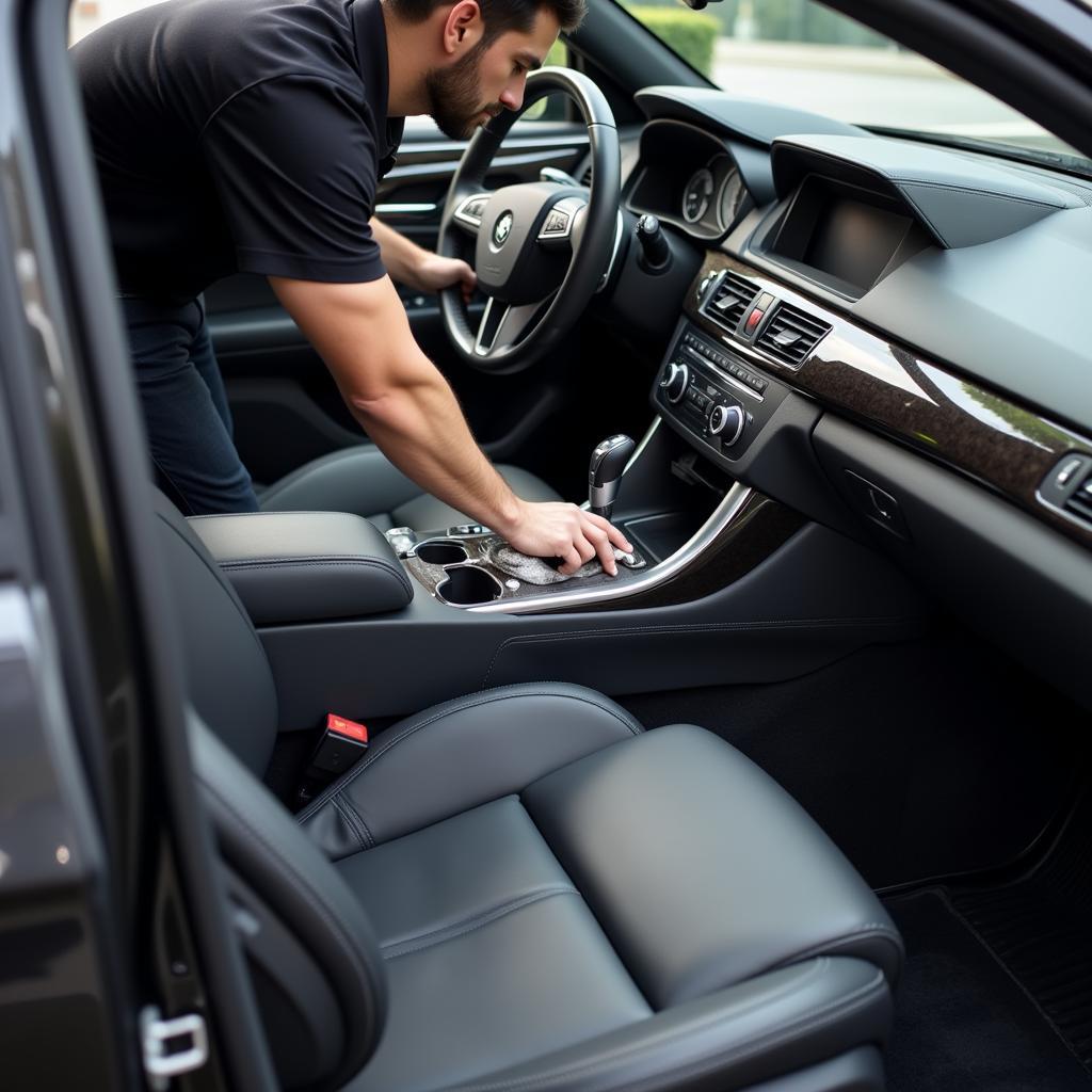 Interior car cleaning in Missouri City