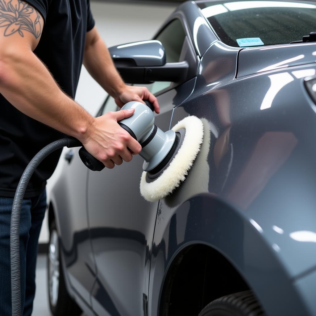 Professional paint correction on a car in Mound, MN