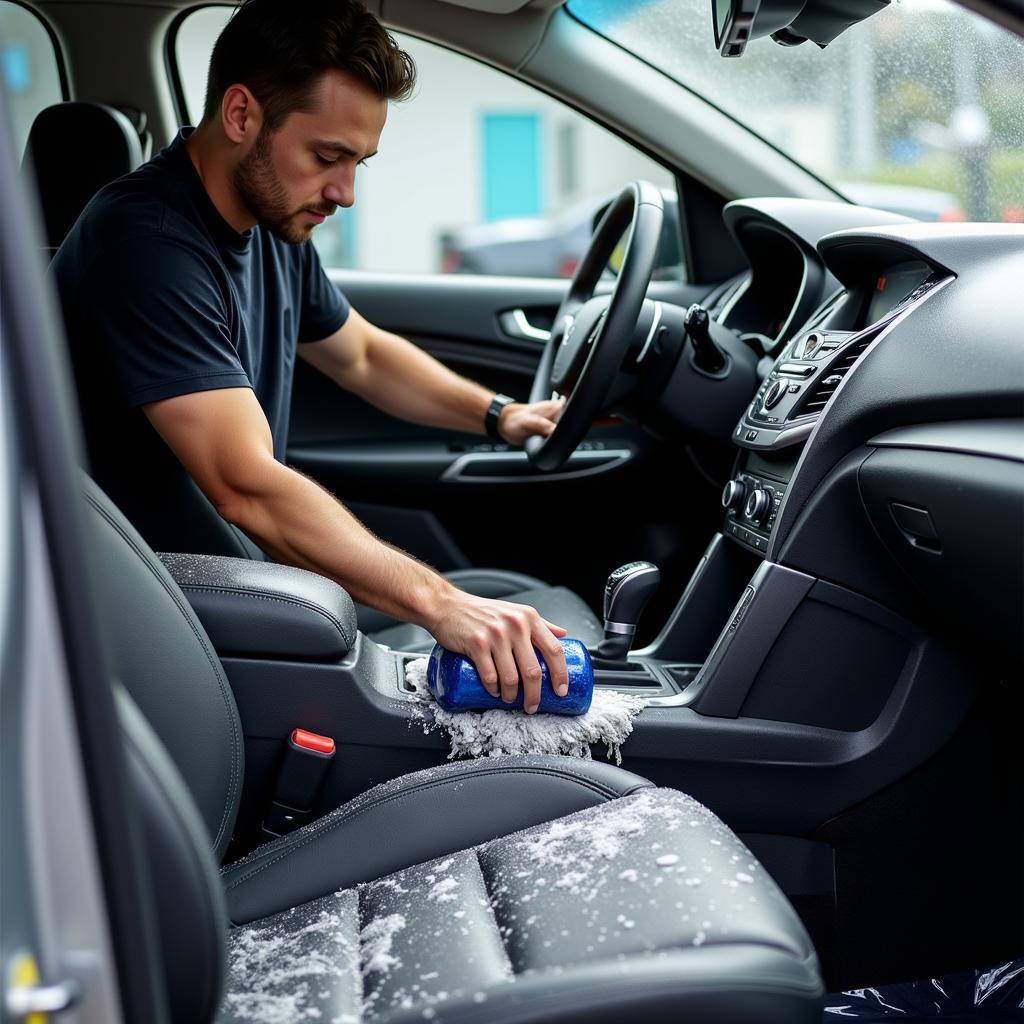 Interior car cleaning and detailing in North Geelong