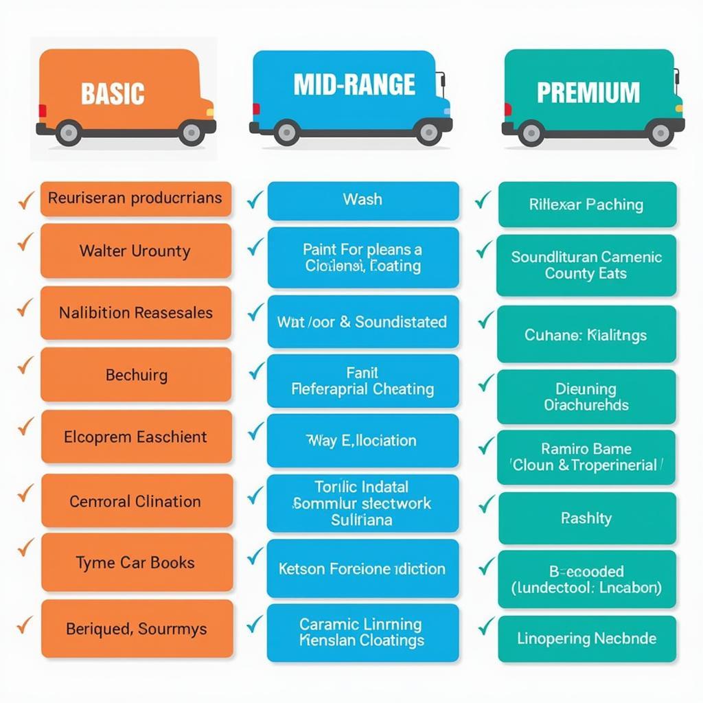 Comparison of Basic, Mid-Range, and Premium Car Detailing Packages