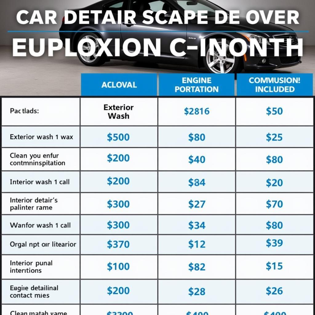 Car Detailing Packages Comparison